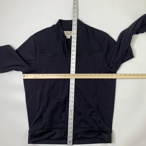 Original Penguin Jacket Mens L Large Black Full Zip Activewear Track Bomber - Picture 5 of 11